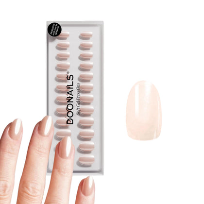 Doonails Soft Gel Press-On Nails 30-Piece Set in Prosecco Champagne Nude