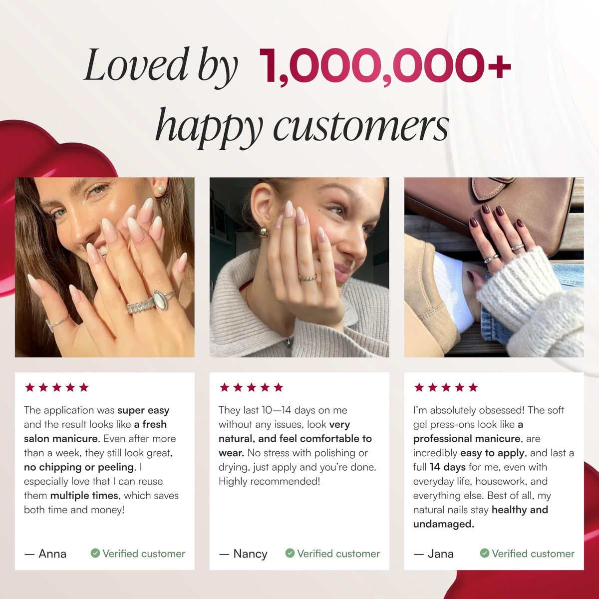 Doonails Soft Gel Press-On Nails in a lifestyle setting