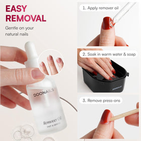 Doonails Soft Gel Press-On Nails packaging and prep pads