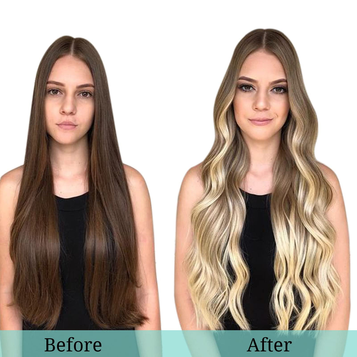 DOORES Clip in Hair Extensions 120g in various colour options