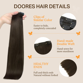 DOORES Clip in Hair Extensions 120g packaging