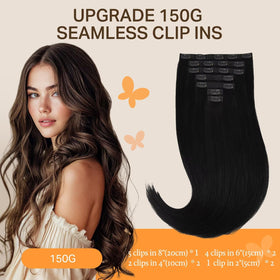 DOORES Clip in Hair Extensions 130g packaging