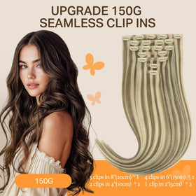 DOORES Clip in Hair Extensions 130g packaging