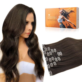 DOORES Clip-in Hair Extensions 135g front view