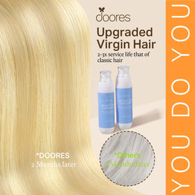 DOORES Clip in Hair Extensions 150g back view