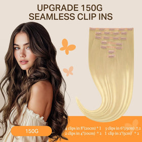 DOORES Clip in Hair Extensions 150g displayed with packaging
