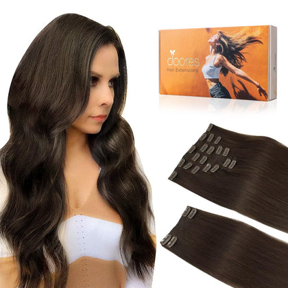 DOORES Clip in Hair Extensions 150g front view