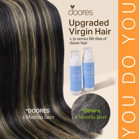DOORES Clip in Hair Extensions 150g in different colours
