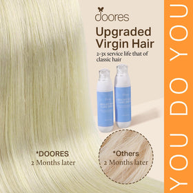 DOORES Clip in Hair Extensions 150g upgrade packaging