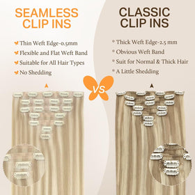 DOORES Clip in Hair Extensions 2 inch pieces overview