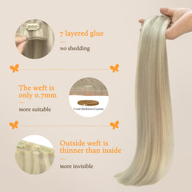 DOORES Clip in Hair Extensions 200g installation process