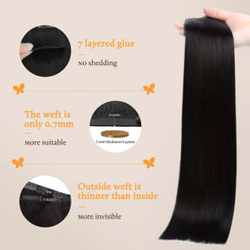 DOORES Clip in Hair Extensions 4 inch pieces