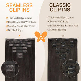 DOORES Clip in Hair Extensions 4 inch pieces