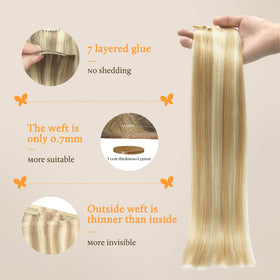 DOORES Clip in Hair Extensions 4 inch pieces shown