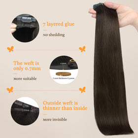 DOORES Clip in Hair Extensions 6 inch pieces