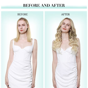 DOORES Clip in Hair Extensions 70g 22 Inch in natural light