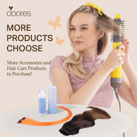 DOORES Clip in Hair Extensions colour options display