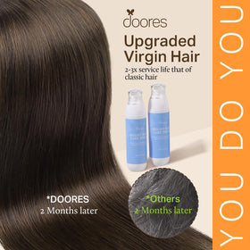 DOORES Clip in Hair Extensions displayed in various colours