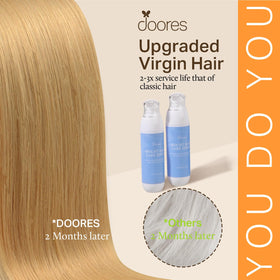 DOORES Clip in Hair Extensions displayed in various lengths