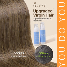 DOORES Clip in Hair Extensions displayed in various ombre colours