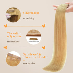 DOORES Clip in Hair Extensions in popular balayage colour