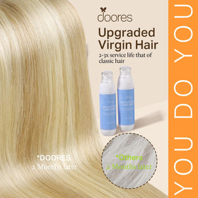 DOORES Clip in Hair Extensions in various colours displayed
