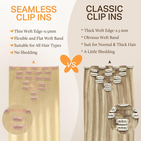 DOORES Clip in Hair Extensions in various lengths