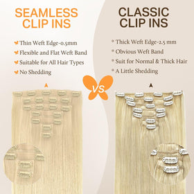 DOORES Clip in Hair Extensions installation process