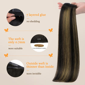 DOORES Clip in Hair Extensions installed on model