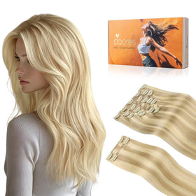 DOORES Clip in Hair Extensions set with 9 pieces and 20 clips