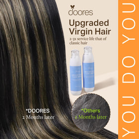 DOORES Clip in Hair Extensions showing various colour options
