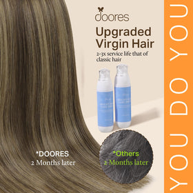 DOORES Clip in Hair Extensions U-shaped metal clip close-up