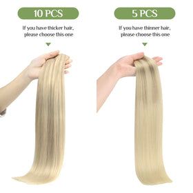 DOORES hair extensions displayed with packaging