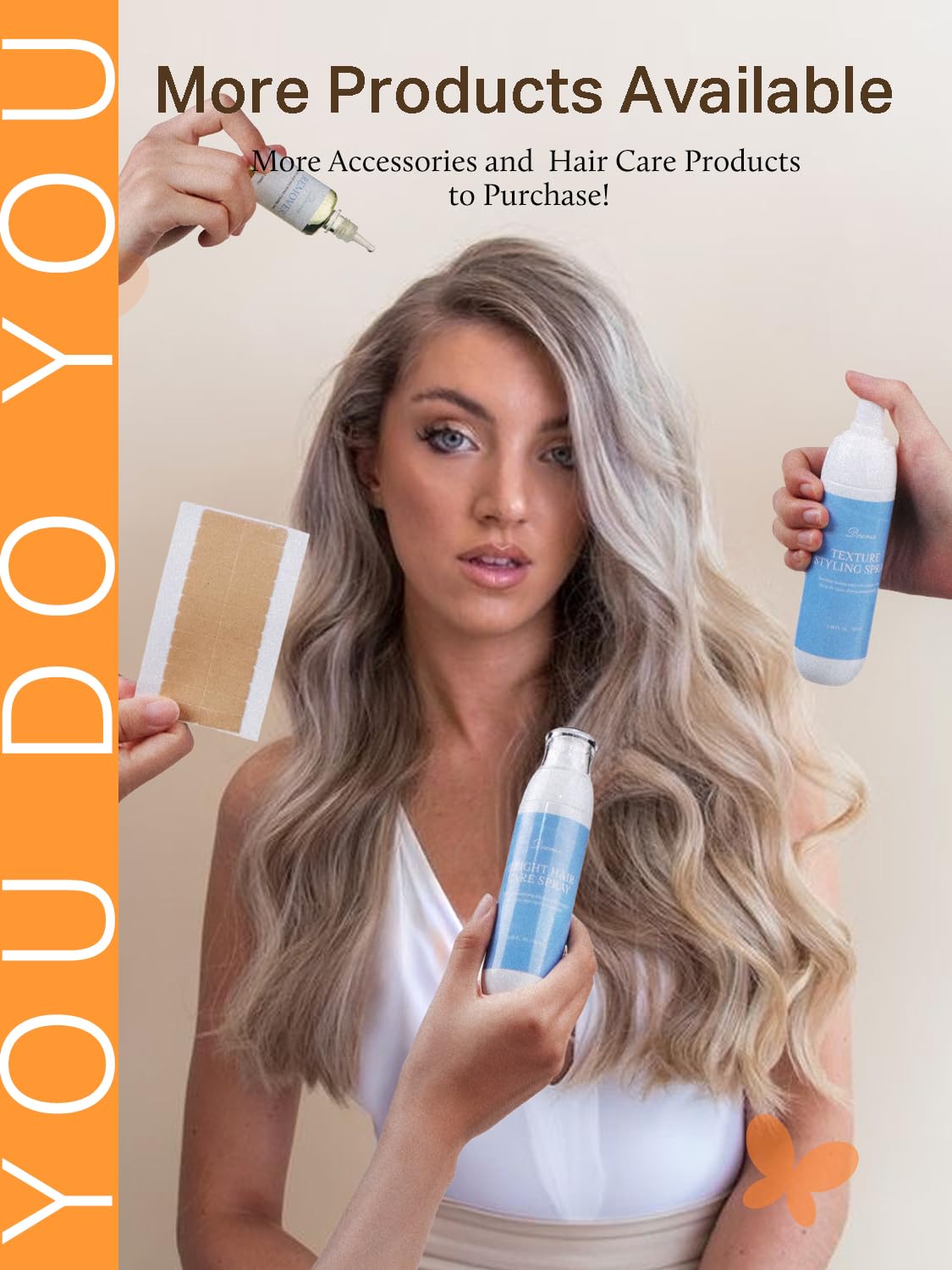 DOORES Hair Extensions showing silky texture
