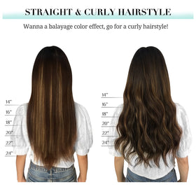 DOORES Human Hair Extensions 12 Inch in natural light