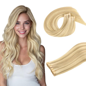 DOORES Tape in Hair Extensions 100g front view