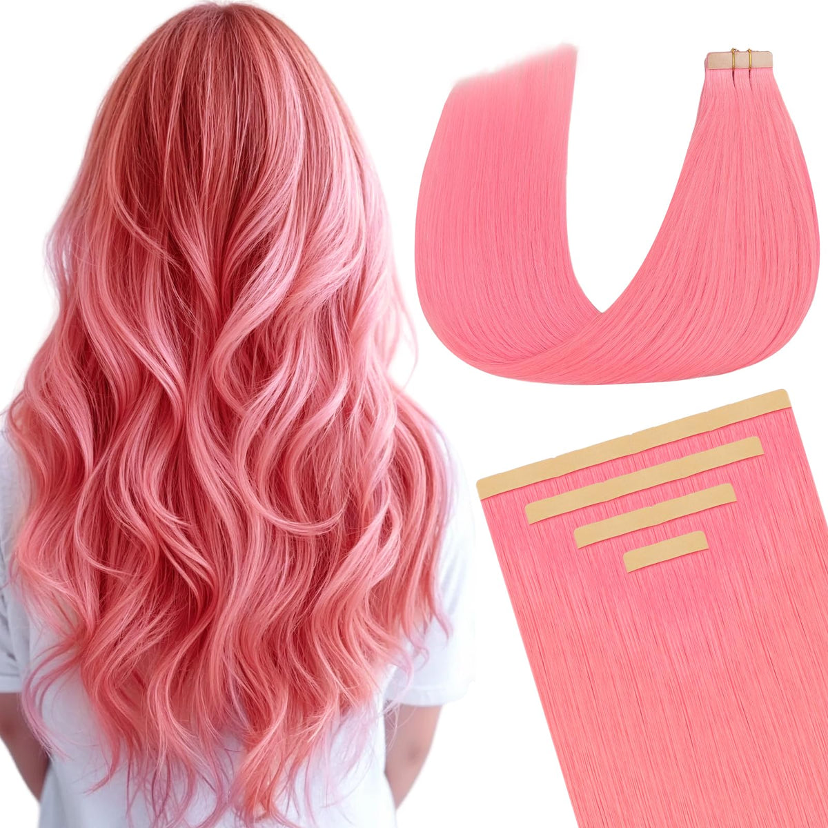 DOORES Tape In Hair Extensions 100g front view