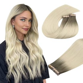 DOORES Tape in Hair Extensions 100g front view