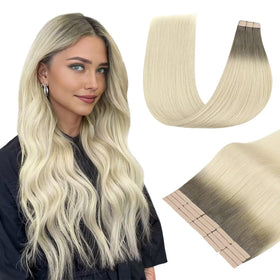 DOORES Tape in Hair Extensions 100g front view