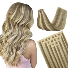 DOORES Tape in Hair Extensions 100g front view