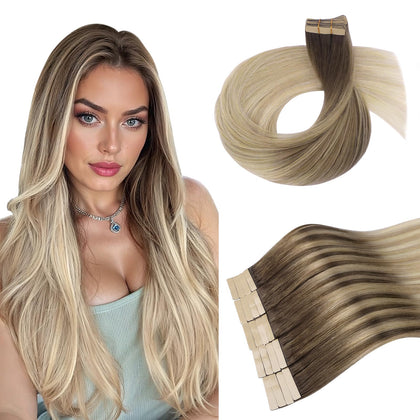 DOORES Tape in Hair Extensions 100g pack front view