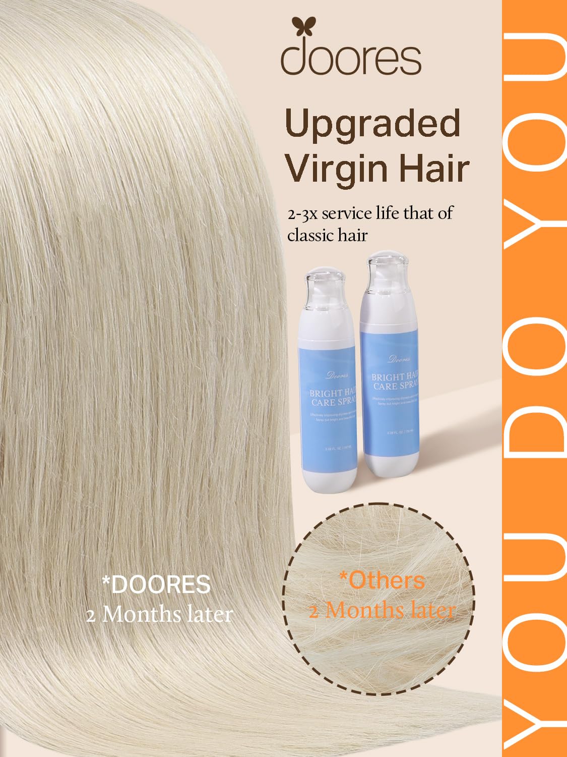 DOORES Tape In Hair Extensions 100g packaging