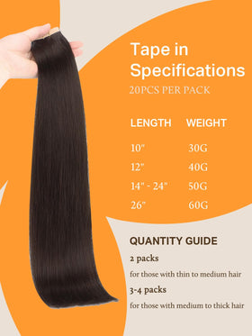 DOORES Tape in Hair Extensions 100g packaging
