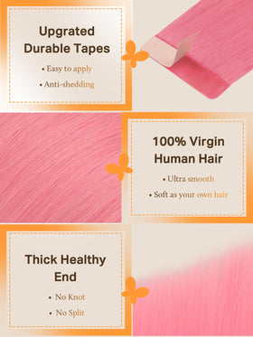 DOORES Tape In Hair Extensions 100g side view