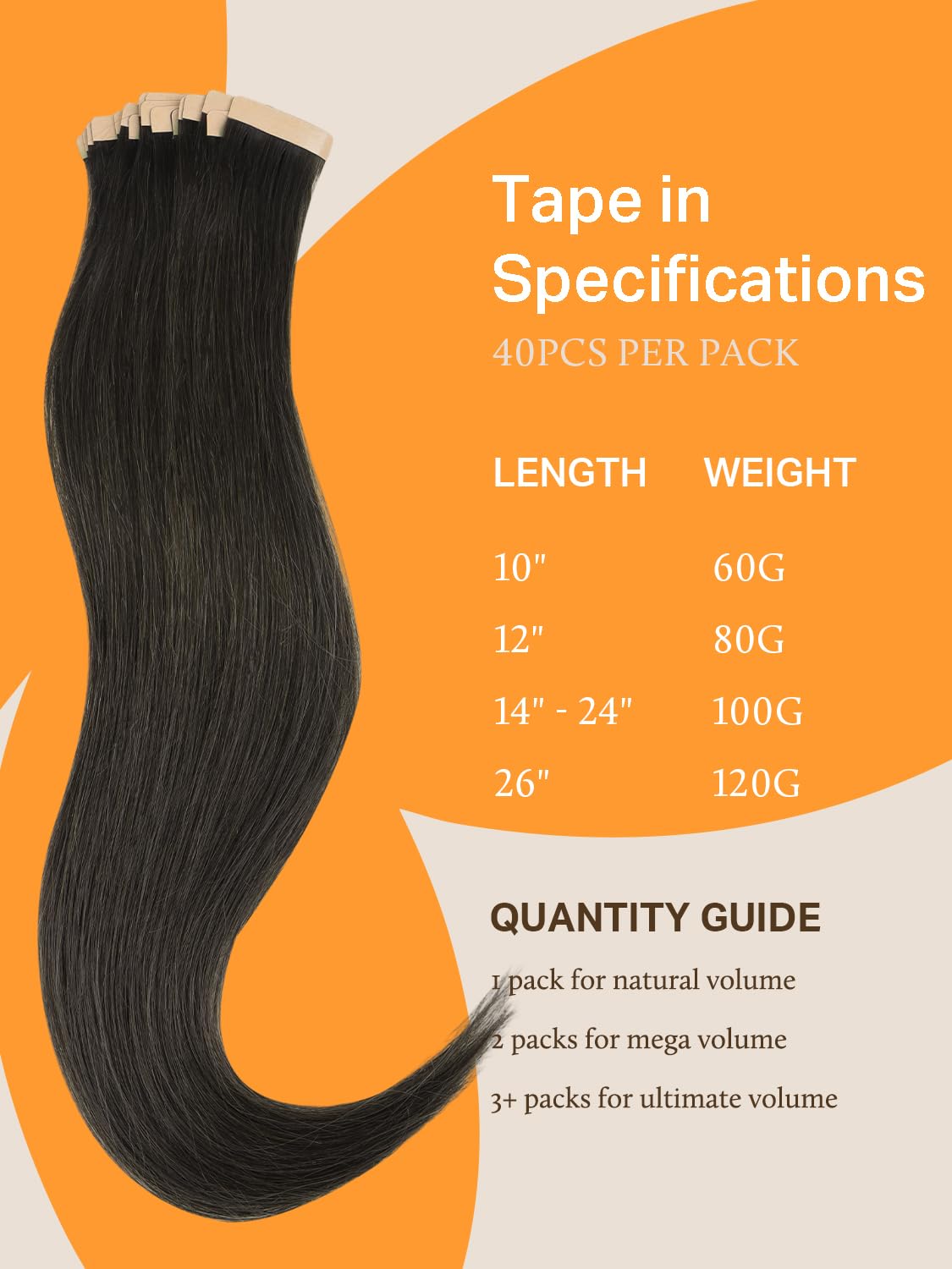 DOORES Tape in Hair Extensions 100g various lengths