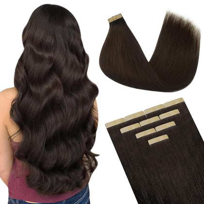 DOORES Tape in Hair Extensions 10pcs pack front view