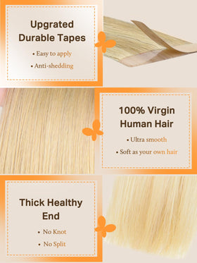 DOORES Tape in Hair Extensions 110g side view