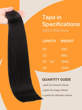 DOORES Tape in Hair Extensions 150g variety of colours