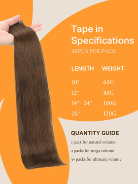 DOORES Tape in Hair Extensions 150g variety of colours