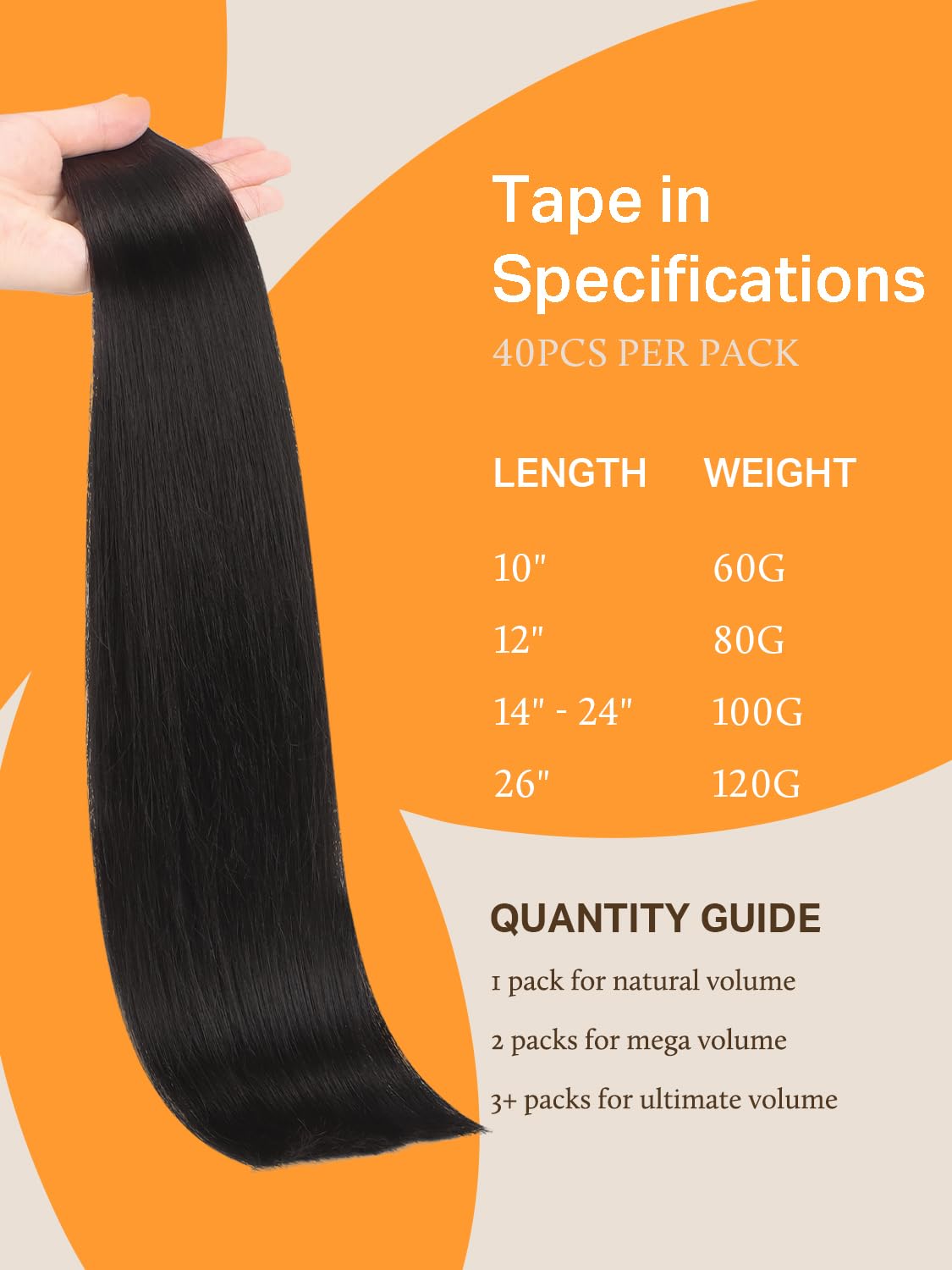 DOORES Tape In Hair Extensions 20pcs 18 inch colour options